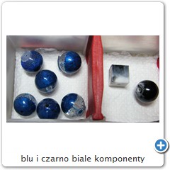 blu i czarno biale komponenty